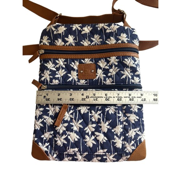 Stone Mountain Quilted Crossbody Bag With Floral Palm Print & Faux Leather Trim - Picture 10 of 10